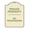Signmission Designer Series Sign-No Trespassing, Tan & Green Heavy-Gauge Aluminum, 24" H, TG-1824-9811 A-DES-TG-1824-9811 - alternate 1